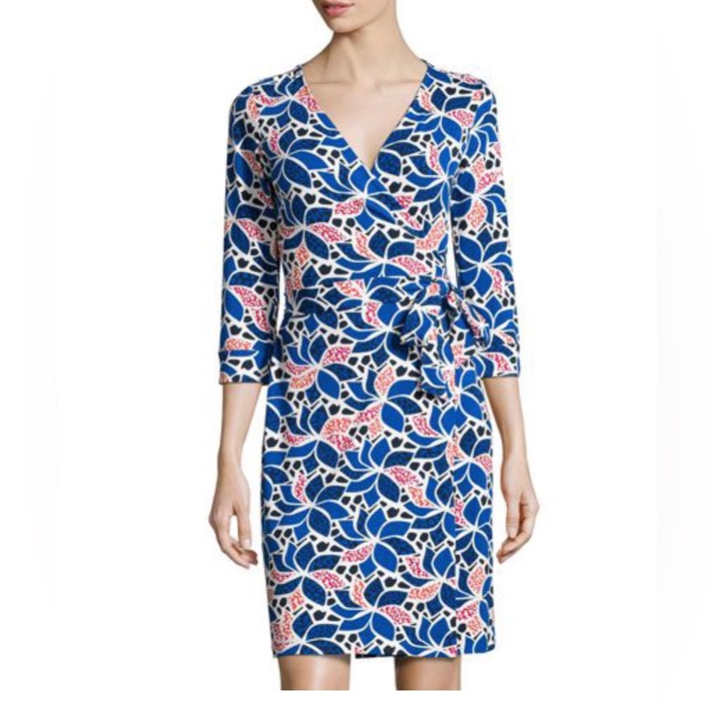 Diane von Furstenberg New Julian Two Printed Wrap Dress, Ocelot Floral Multi